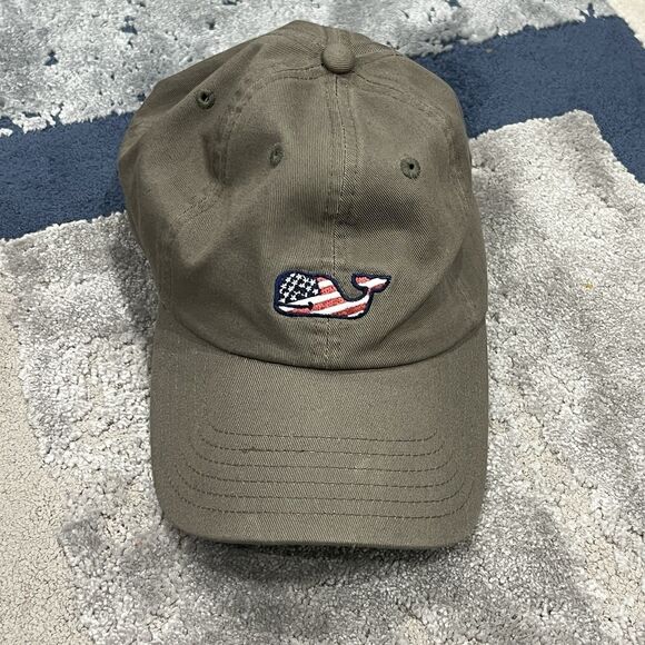 Vineyard Vines Golf Hat Cap Mens USA Flag Strap Performance Sportswear Travel - Picture 3 of 6